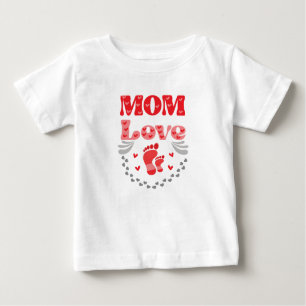 T-shirt Pour Bébé Mignonne Maman Amour