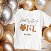 Mignonne Porte Un Nom Premier Anniversaire Baby T-