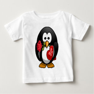 T-shirt Pour Bébé Mignonne Saint Valentin Pingouin Drôle Drôle Carto