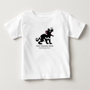 T-shirt Pour Bébé Mignonne Save TASMANIAN DEVILS - Australie - Faune