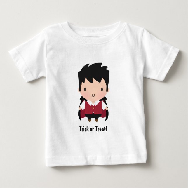 T-shirt Pour Bébé Mignonne Vampire Garçon Bébé Halloween tenue (Devant)