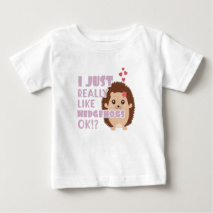 T-shirt Pour Bébé Mignons Hérisson J'Aime Vraiment Les Hérisson D'Ac
