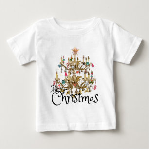 T-shirt Pour Bébé Mikitiez classe whitechristmas lumière jollyholly