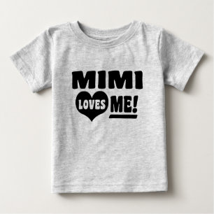 T-shirt Pour Bébé Mimi m'aime