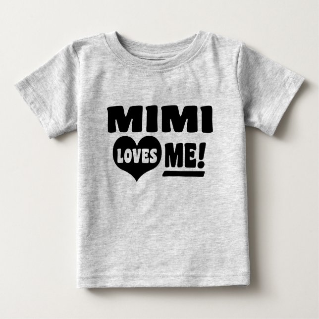 T-shirt Pour Bébé Mimi m'aime (Devant)