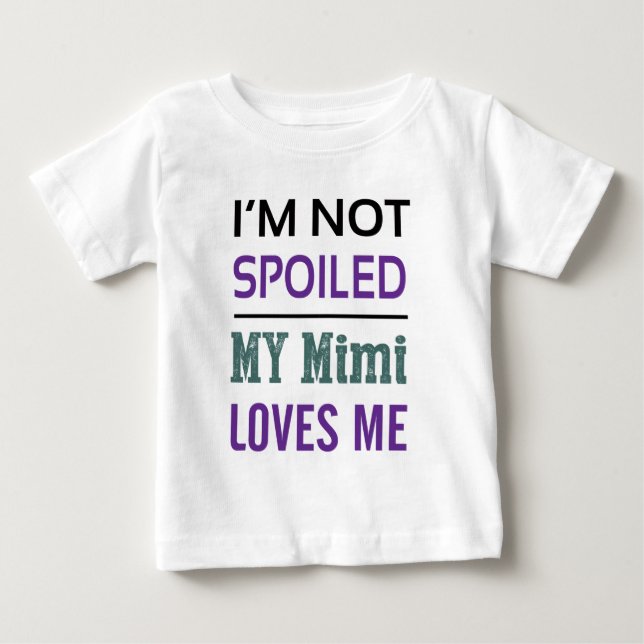 T-shirt Pour Bébé Mimi m'aime Baby Tee (Devant)