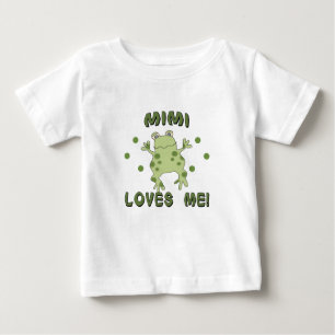T-shirt Pour Bébé Mimi m'aime grenouille