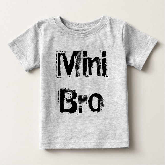 T-shirt Pour Bébé Mini Bro. (Devant)