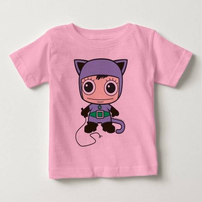 T-shirt Pour Bébé Mini Femme de chat (Devant)