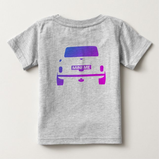 T-shirt Pour Bébé Mini voiture britannique iconique classique (Dos)
