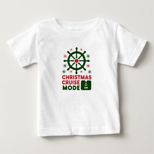 T-shirt Pour Bébé Mode Croisière de Noël En Bateau Noël 2024 (Devant)