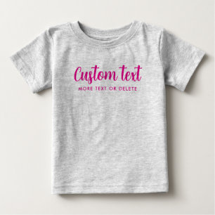 T-shirt Pour Bébé Modèle de photo de texte personnalisé calligraphie