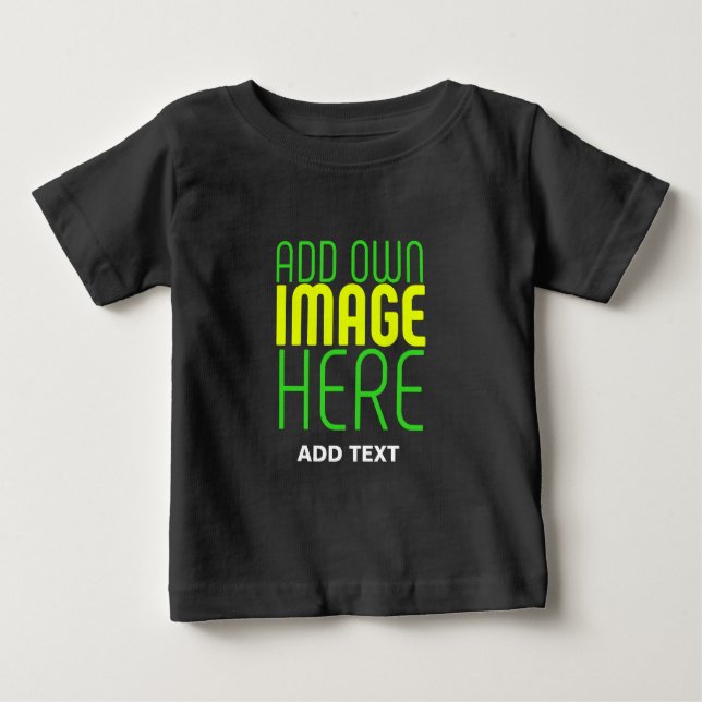 T-SHIRT POUR BÉBÉ MODÈLE DE TEXTE D'IMAGE NOIRE SIMPLE ET MODERNE (Devant)