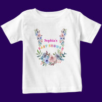 Modèle floral de Baby shower mou personnalisé