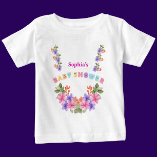 T-shirt Pour Bébé Modèle floral mou personnalisé
