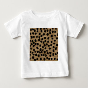 T-shirt Pour Bébé Modèle noir et Brown d'impression de guépard