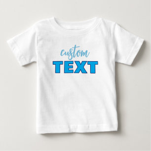 T-shirt Pour Bébé Modèle personnalisé blanc et bleu pour garçon enfa