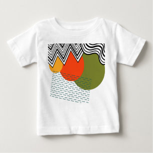 T-shirt Pour Bébé Moderne Abstraite du milieu du siècle