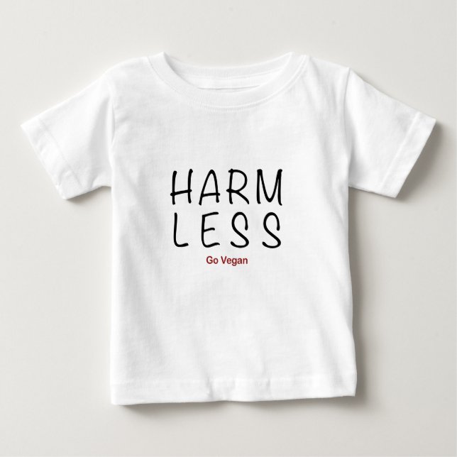 T-shirt Pour Bébé Moins de dommages - Go Vegan (Devant)