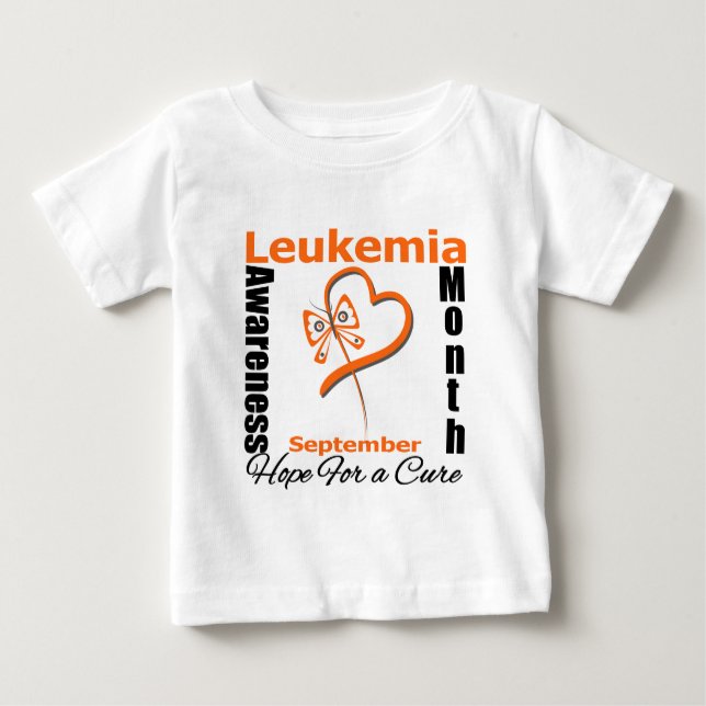 T-shirt Pour Bébé Mois de sensibilisation à la leucémie Papillon Coe (Devant)