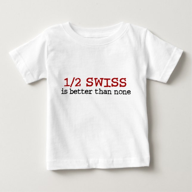 T-shirt Pour Bébé Moitié suisse (Devant)