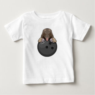 T-shirt Pour Bébé Mole à Bowling avec Bowling balle