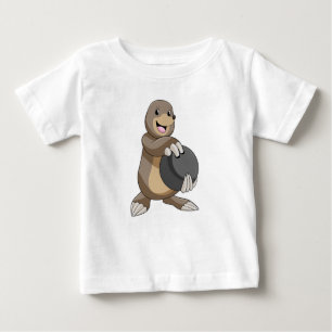 T-shirt Pour Bébé Mole à Bowling avec Bowling balle