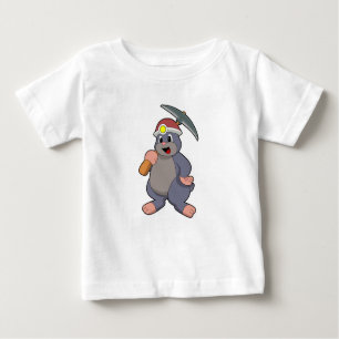 T-shirt Pour Bébé Mole avec Pickaxe