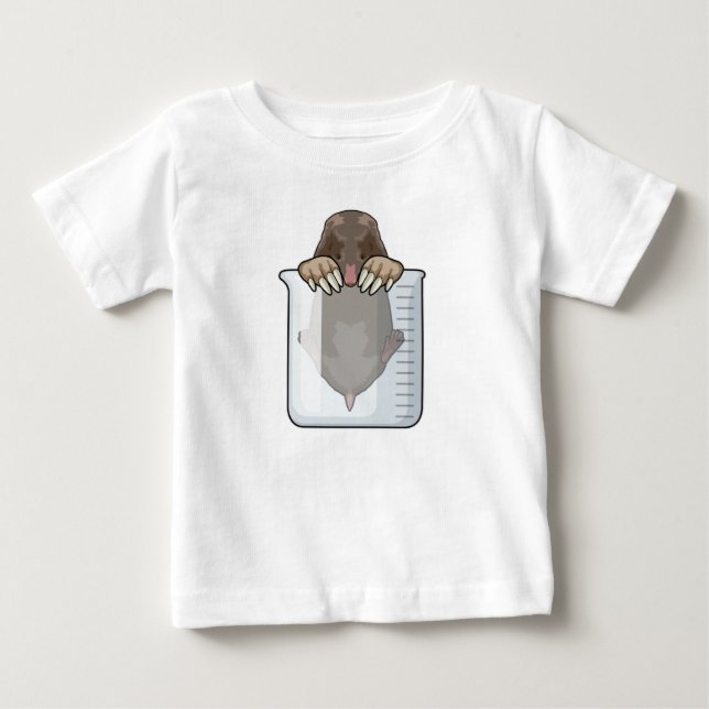 T-shirt Pour Bébé Mole avec tasse de mesure (Devant)
