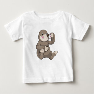 T-shirt Pour Bébé Mole avec ver de terre