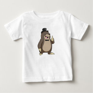 T-shirt Pour Bébé Mole en Groom avec Cravate