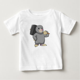 T-shirt Pour Bébé Mole en Handyman avec Hammer
