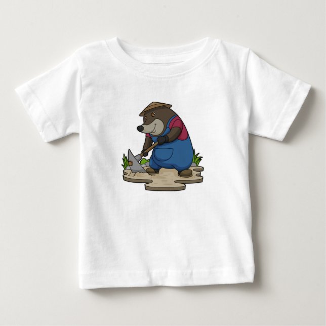 T-shirt Pour Bébé Mole en tant qu'agriculteur (Devant)