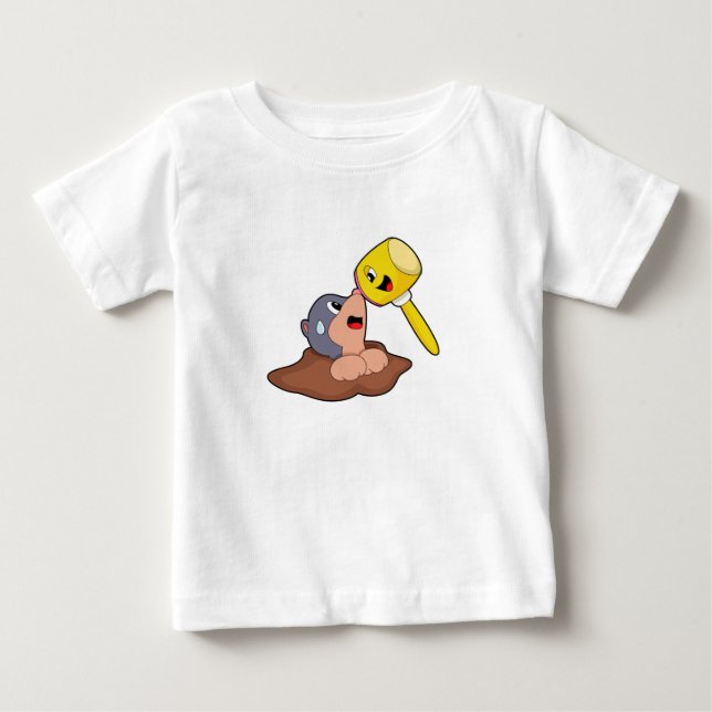 T-shirt Pour Bébé Mole Hammer (Devant)