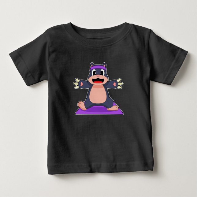 T-shirt Pour Bébé Mole Yoga Fitness Gymnastique (Devant)
