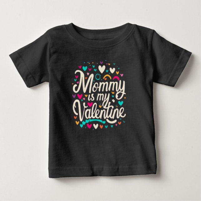 T-shirt Pour Bébé Mommy's Valentine (Devant)