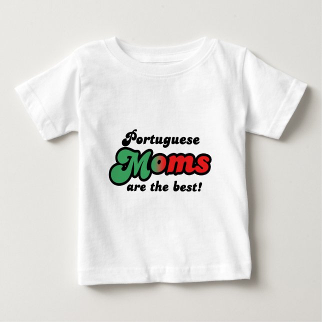 T-shirt Pour Bébé Moms portugais (Devant)
