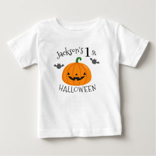 T-shirt Pour Bébé Mon 1er Citrouille d'Halloween personnalisé