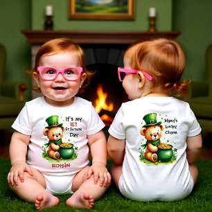 T-shirt Pour Bébé Mon 1er jour de la Saint-Patrick personnalisable