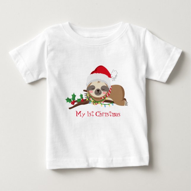T-shirt Pour Bébé Mon 1er Noël (Devant)
