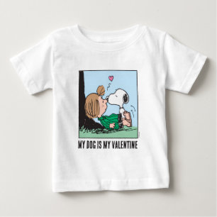 T-shirt Pour Bébé Mon chien est mon Valentin   Peppermint Patty & Sn