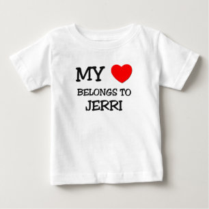 T-shirt Pour Bébé Mon coeur appartient à JERRI
