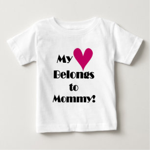 T-shirt Pour Bébé Mon coeur appartient à la maman