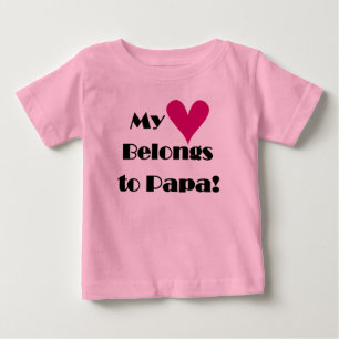 T-shirt Pour Bébé Mon coeur appartient à Papa
