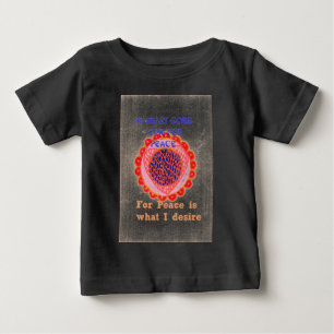 T-shirt Pour Bébé "Mon coeur rentre à la maison pour la paix" Imprim