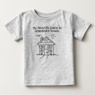 T-shirt Pour Bébé mon endroit préféré est la maison de la