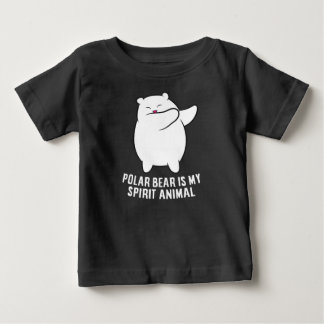 T-shirt Pour Bébé Mon Esprit Animal Polaire Ours Mélange Ours Polair