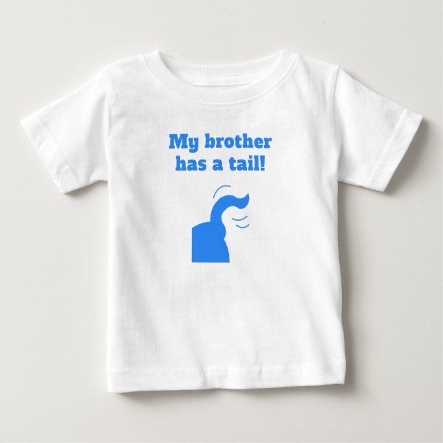 T-shirt Pour Bébé Mon Frère A Une Queue (Devant)