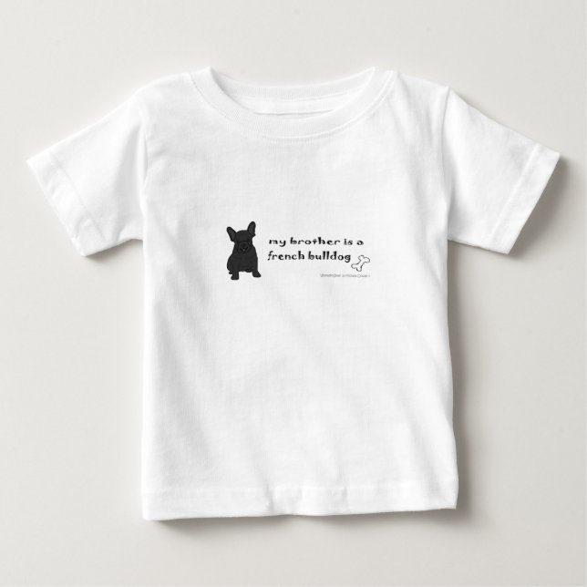 T-shirt Pour Bébé mon frère est un bulldog français (Devant)