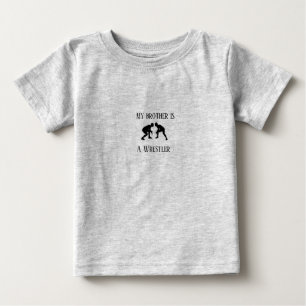 T-shirt Pour Bébé Mon frère est une chemise de lutte